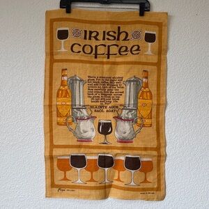 Vintage Fingal Irish Linen Tea Towel. Made in Ireland